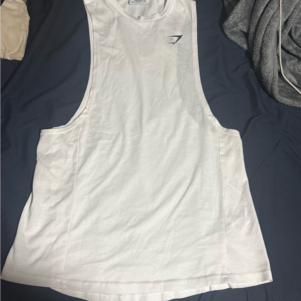 Gymshark White Sleeveless Shirt
